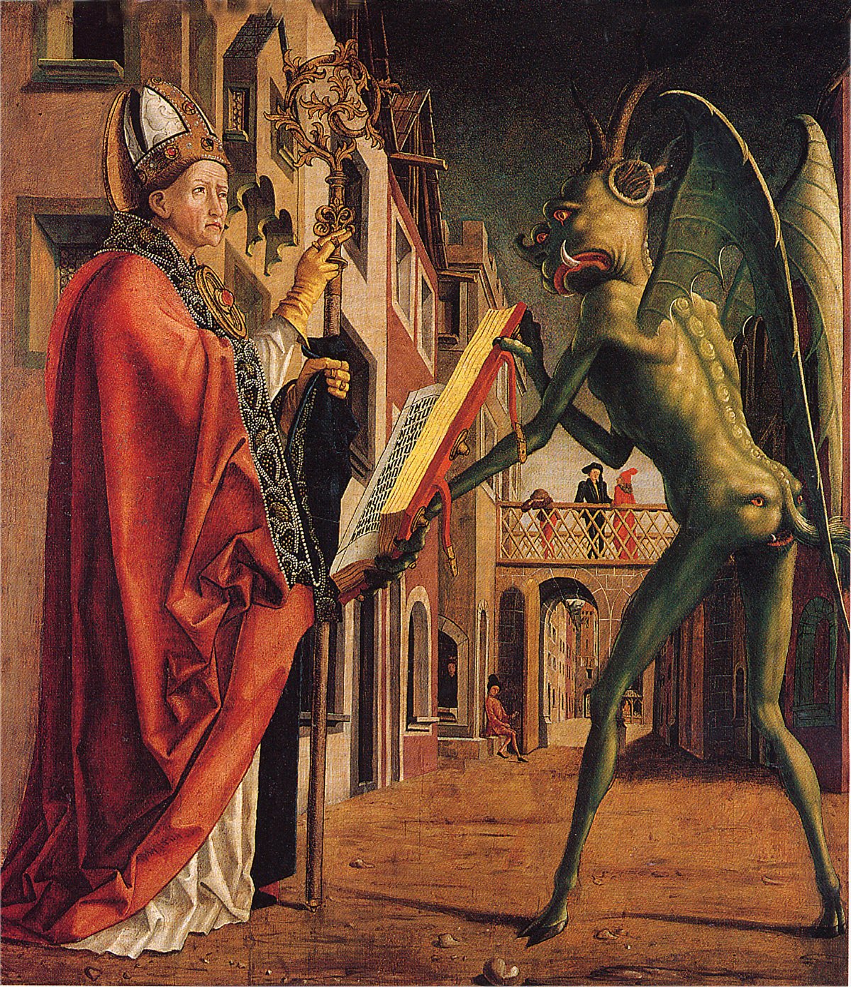 Saint Augustin et le diable (vert!)
M. Pacher, vers 1465