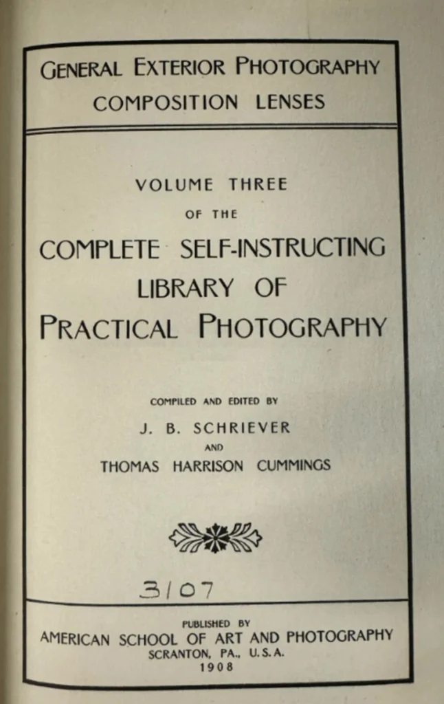 Manuel de photographie de 1908